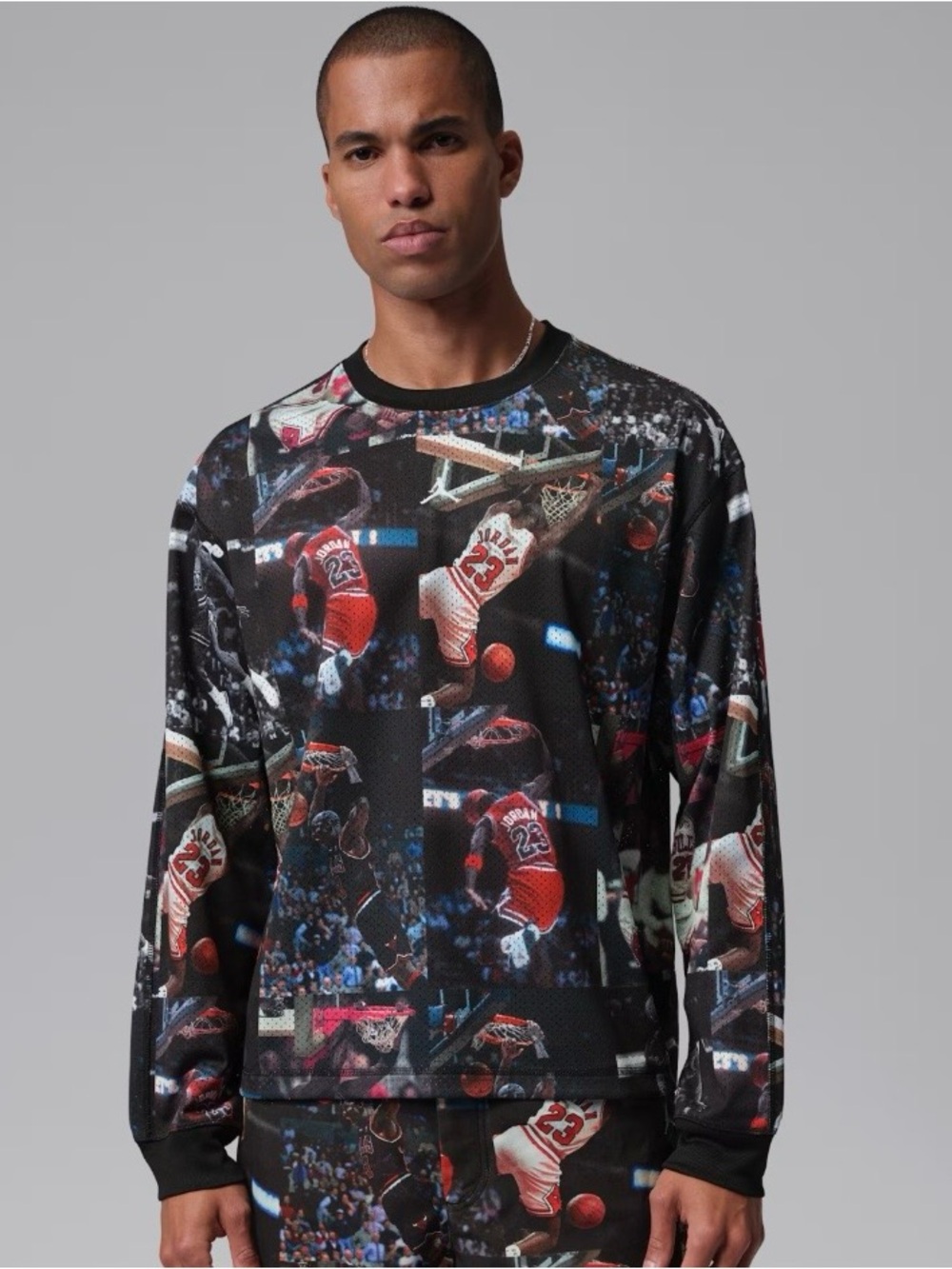 ✔️NWT✔️ NIKE Jordan Flight Printed LS Jersey Shirt